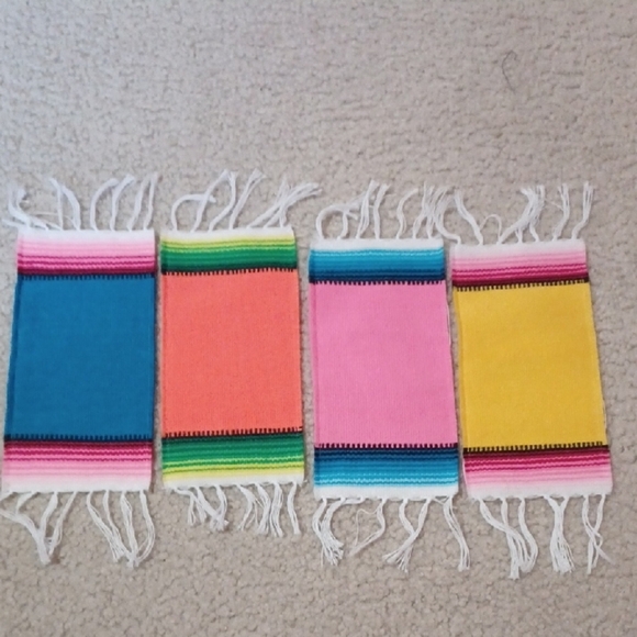 Set Of Four Mexican Style Coasters - Picture 1 of 8